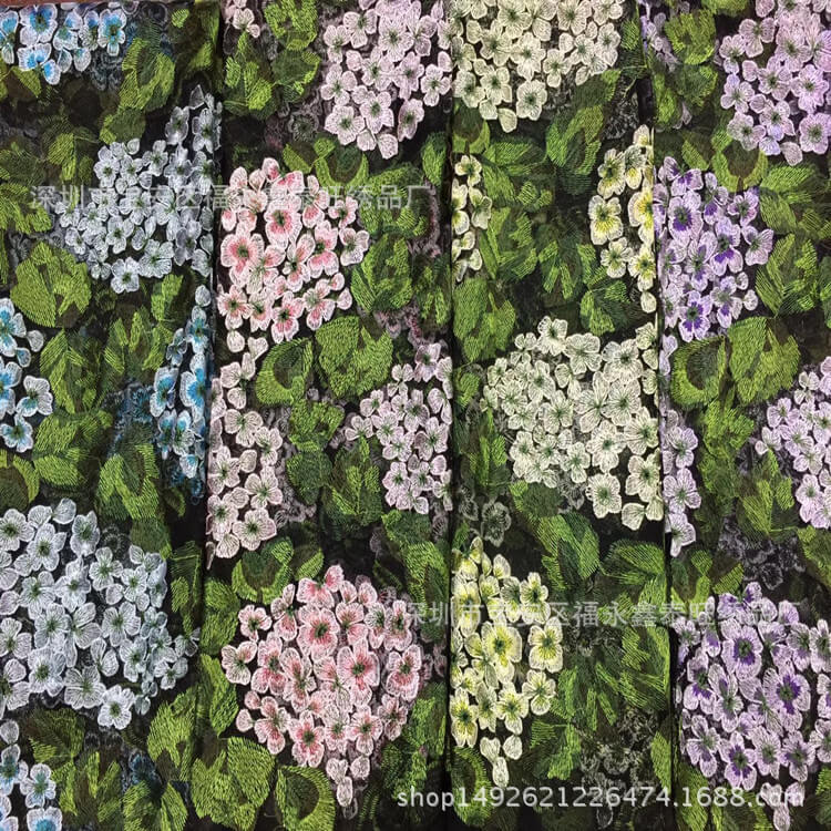 Evening Women's Polyester Embroidered Fabric for Women's Wear Wholesal 3